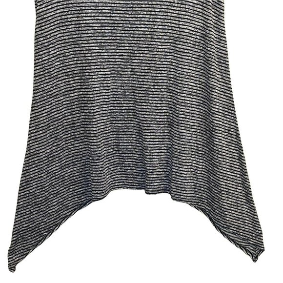 Rue+ Women Swing Dress 4X Striped Black White Short Sleeve Shark Bite Stretch US - Picture 6 of 9